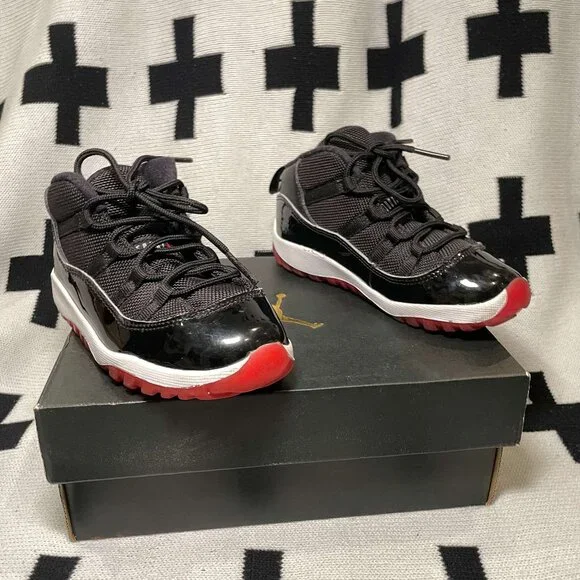 Toddler Nike Air Jordan 11 Retro "Bred" – Size 10C - Picture 5 of 12